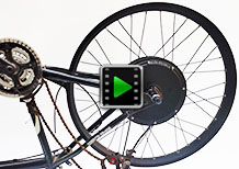 Wide rim 26 inch 48V 52V 1500W rear hub motor electric bike conversion kit video