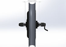 16 inch front hub motor drawing