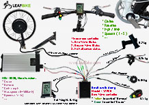 24 inch 1000w front electric hub motor bike conversion kit wire diagram
