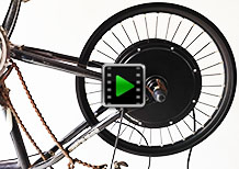 BMX 20 inch 36V 750W rear hub motor electric bike conversion kit video