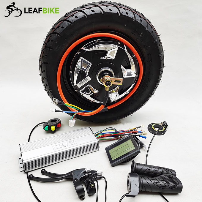 3.50 - 10 inch 60V 3000W rear electric motorcycle motor kit