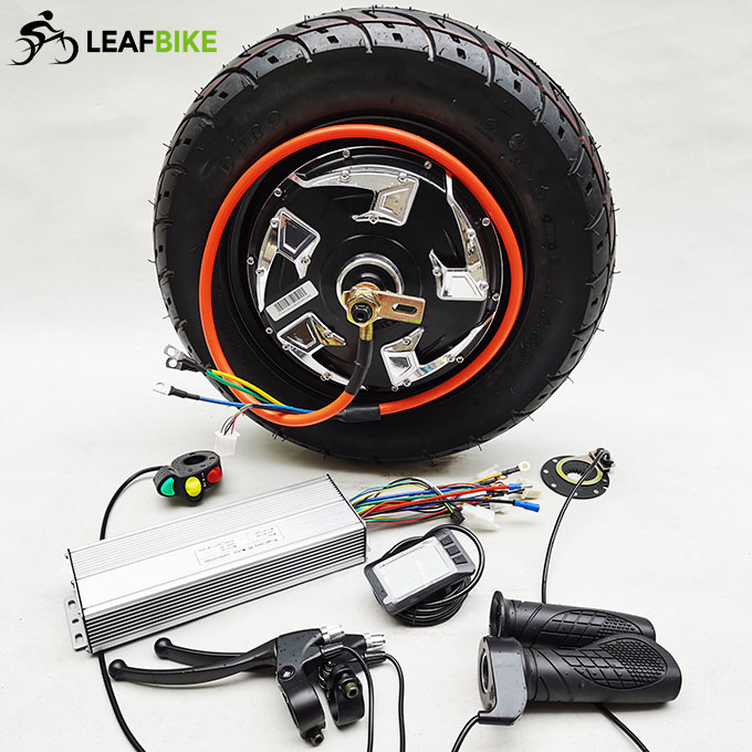3.50 - 10 inch 72V 3500W rear electric motorcycle motor kit