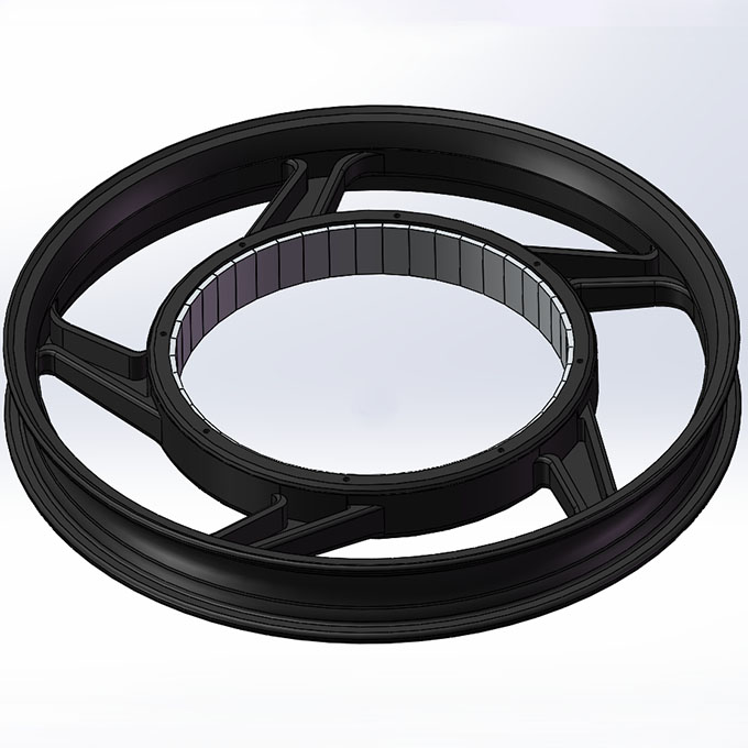 18 inch casted hub with magnet