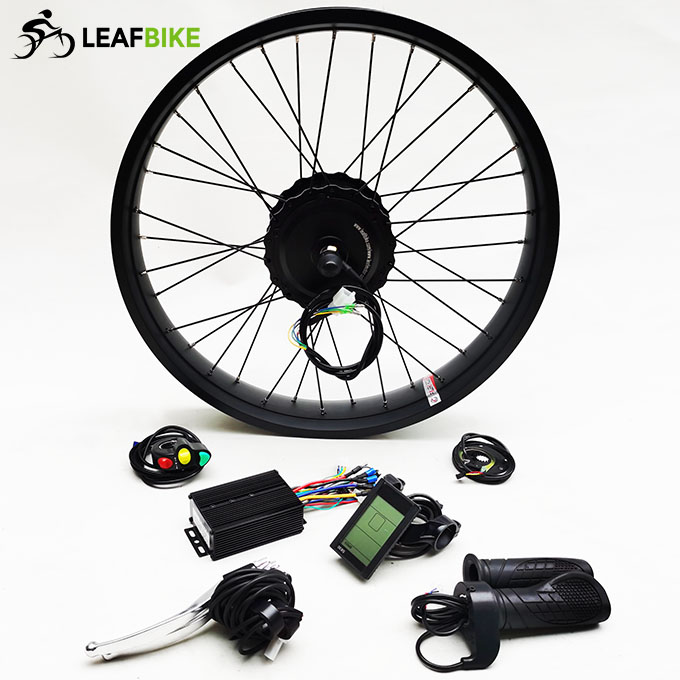 24 inch 48V 52V 500W 750W 1000W front beach snow fat bike hub motor conversion kit