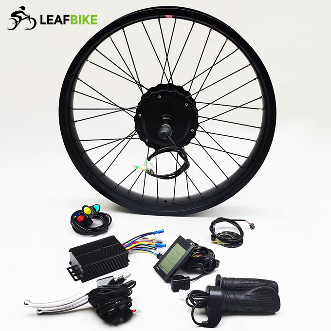 24 inch 48V 52V 500W 750W 1000W front beach snow fat bike hub motor conversion kit