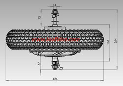 16inch electric motorcycle motor drawing