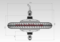 electric scooter motor drawing