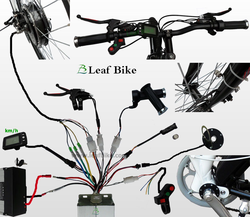 24 inch 36V 750W front hub motor electric bike conversion kit