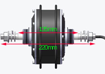 250w rear gearless brushless hub motor