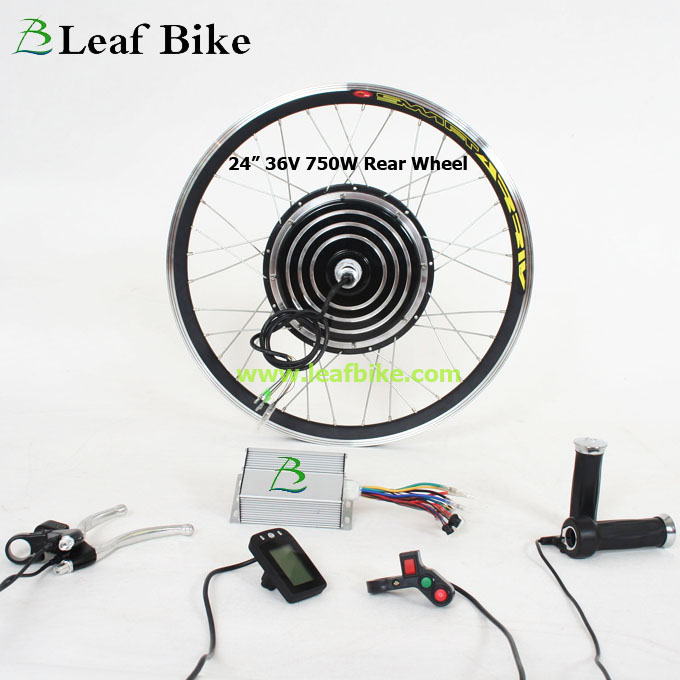 24 inch 36V 750W electric hub motor kit - rear wheel