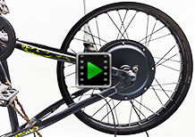 19 inch 48V 52V 1500W rear electric motorcycle motor