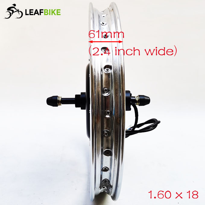1.6 - 18 inch 48V 52V 1500W rear electric motorcycle motor wheel
