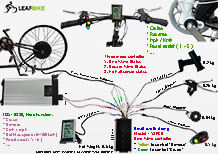 1500w rear hub motor electric bike conversion kit wire diagram
