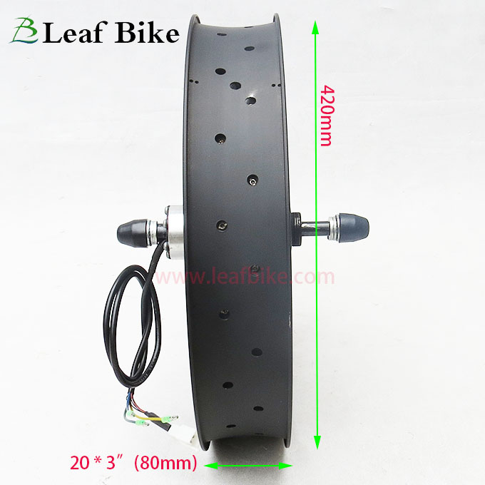 20 inch 48V 52V 2000W rear fat bike motor wheel
