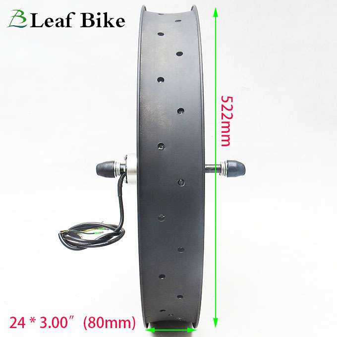 24 inch 48V 52V 1500W front fat bike motor wheel