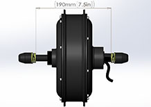 190mm electric motorcycle motor drawing