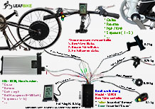 24 inch 1500w rear hub motor electric bike conversion kit wire diagram