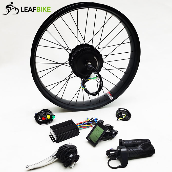 24 inch 48V 52V 500W 750W 1000W freewheel Cassette beach snow fat bike hub motor conversion kit