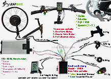 26 inch 1000w front electric hub motor bike conversion kit wire diagram