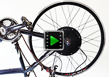 700c 48V 52V 1500W rear hub motor electric bike conversion kit video