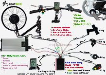 27.5 inch 36V 750W front hub motor 650b electric bike kit wire diagram