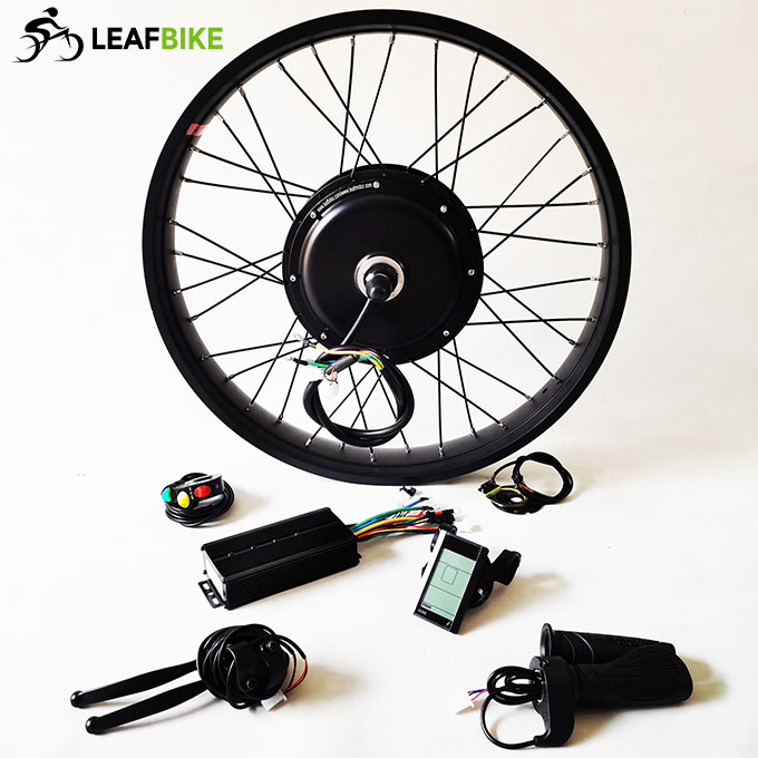 26 inch 72V 3000W front hub motor electric bike conversion kit Beach Snow Fat Tire kit
