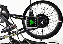 20 inch 36V 300W 500W 750W freewheel cassette beach snow fat bike hub motor conversion kit video