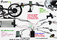 20 inch 48V 52V 500W 750W 1000W freewheel Cassette beach snow fat bike hub motor conversion kit wire diagram