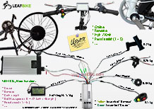 29 inch 60V 2000W rear electric hub motor kit wire diagram