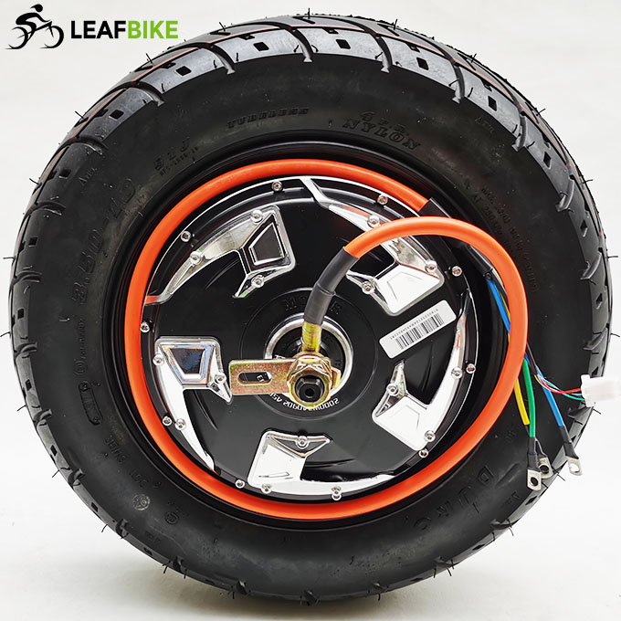 3.50 - 10 inch 72V 3000W rear electric motorcycle motor kit