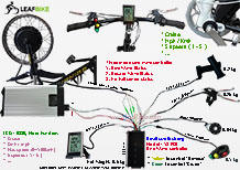 16 inch 60V 2000W front electric motorcycle motor kit wire diagram