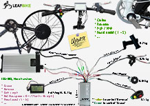 29 inch 36V 750W rear hub motor electric bike conversion kit wire diagram