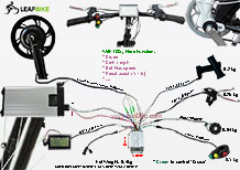 12 inch 24V 300W front electric scooter motor kit wire diagram