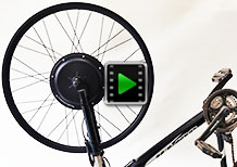 29 inch 48V 1000W front hub motor electric bike conversion kit video