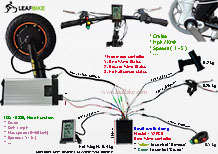 10 inch 48V 52V 800W rear bldc hub motor electric scooter conversion kit wire diagram