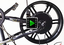 20 inch 48V 52V 1500W rear casted hub motor - Beach Snow Fat Tire bike conversion kit video