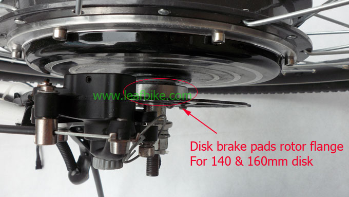 disk brake pads rotor flange