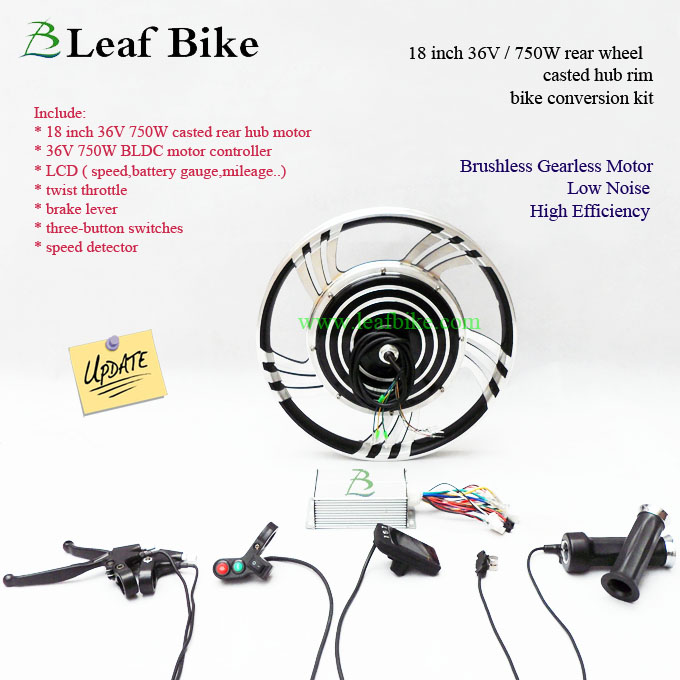 18 inch 36V 750W electric scooter kit - rear hub motor wheel