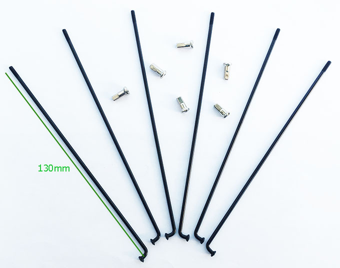 130mm length black color spokes