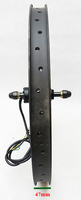 Wide rim 26 inch 48V 52V 1500W rear hub motor wheel