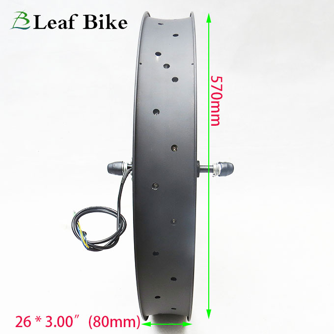 26 inch 48V 1000W front hub motor - Beach Snow Fat Tire bike conversion kit